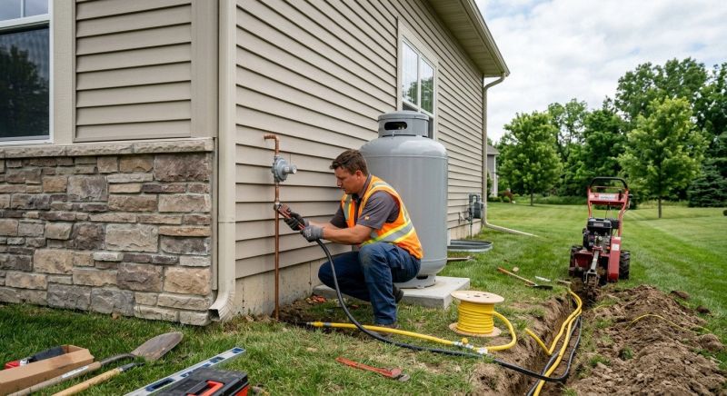 Fire Pit Gas Line Installation in Kansas City, MO