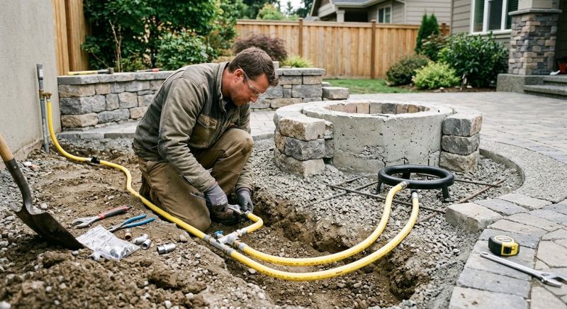 Fire Pit Gas Line Installation in Sacramento, CA